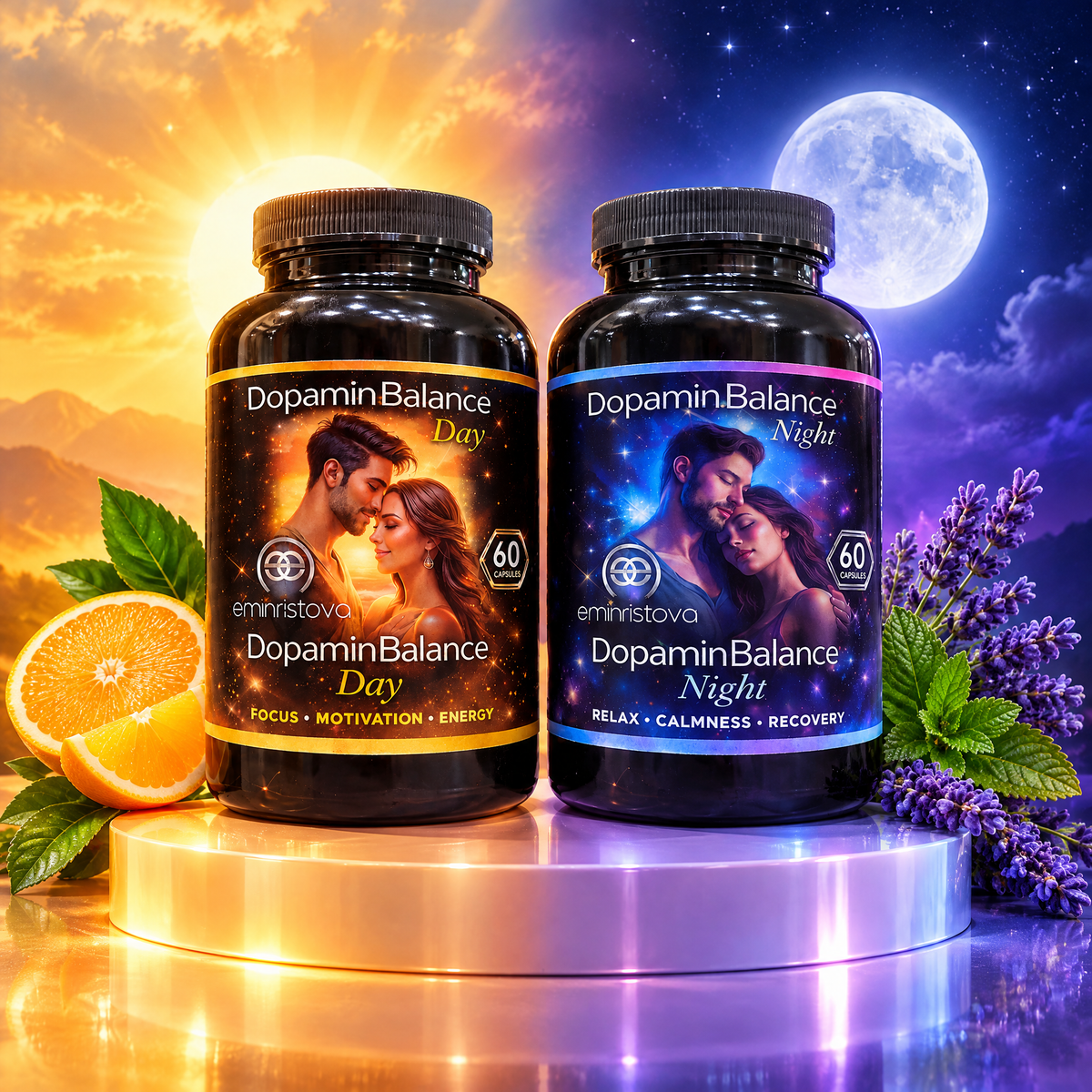 Сет Dopamine Balance – Ден и Нощ на подиум между слънце и луна